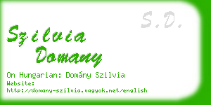 szilvia domany business card
